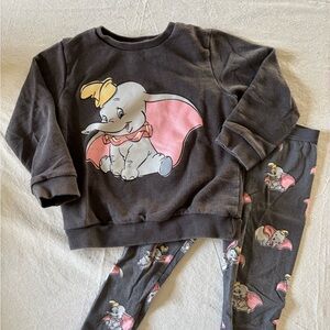 Disney Dumbo Kids Pajama Set - Black and Pink